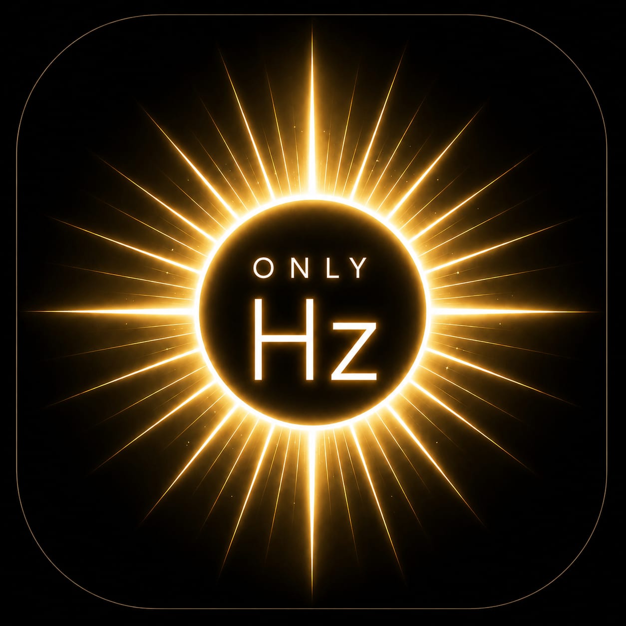 Only Hz — golden light surrounding the Only Hz wordmark